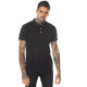 Panelled Polo With Piping - Black/Gold